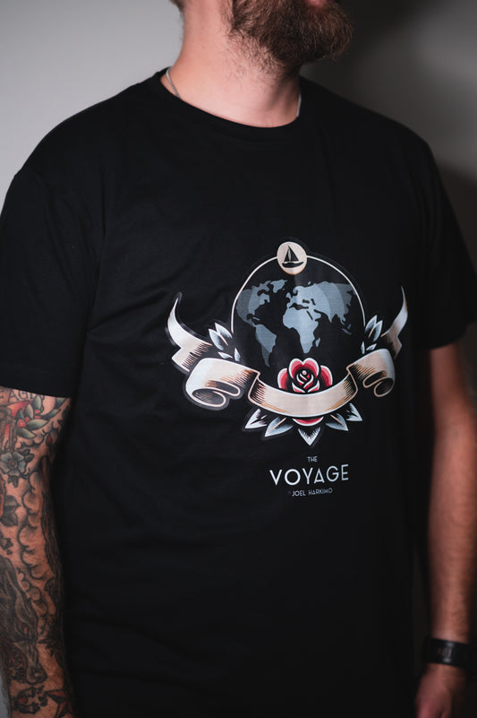 THE VOYAGE JOEL HARKIMO T-PAITA